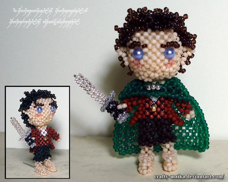 Beaded doll: Frodo Baggins