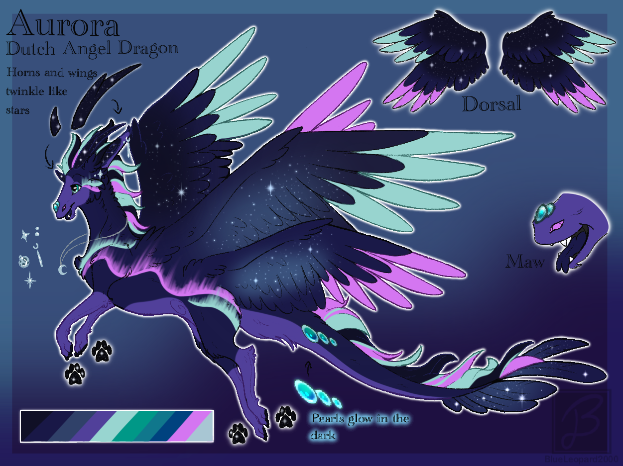 Custom Aurora Borealis Dutch Angel Dragon by BlueLeopard2000 on DeviantArt