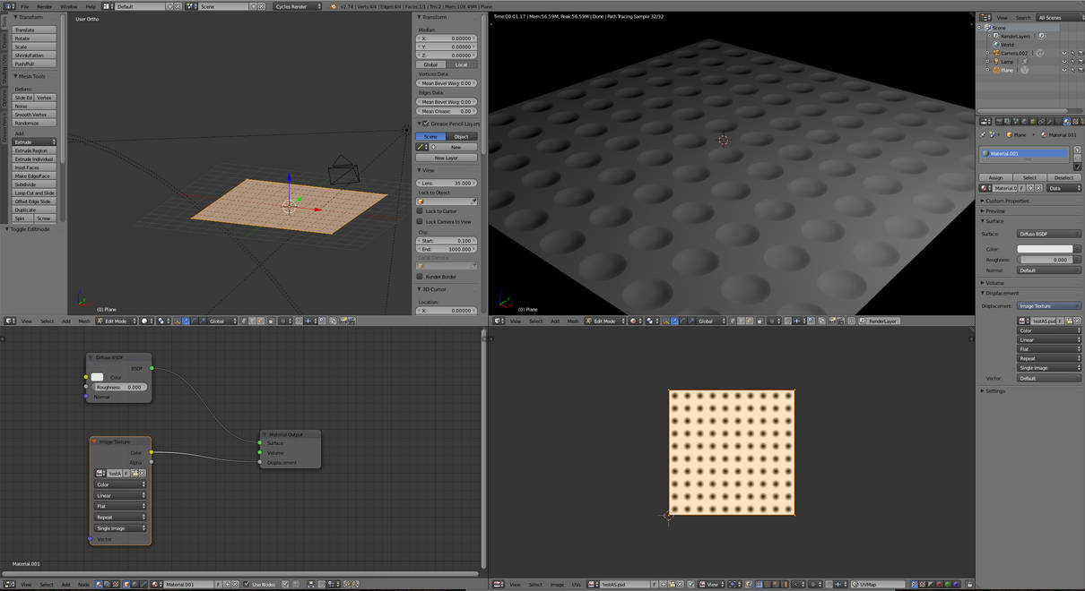 Blender 3D basic Displacement node by anul147 on DeviantArt