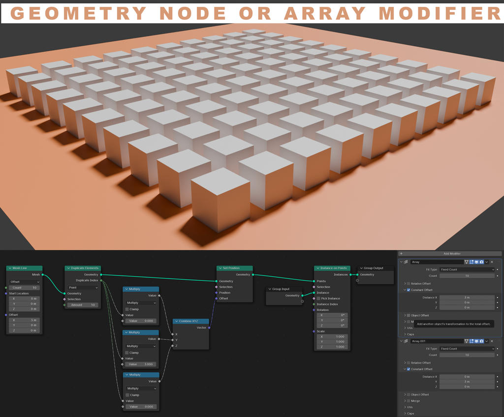 GEOMETRY NODE OR ARRAY MODIFIER by anul147 on DeviantArt