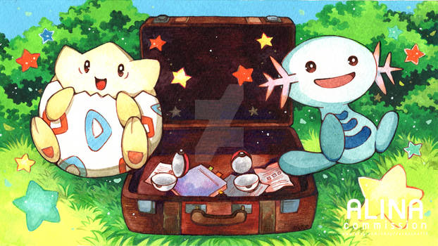Commission - Togepi and Wooper