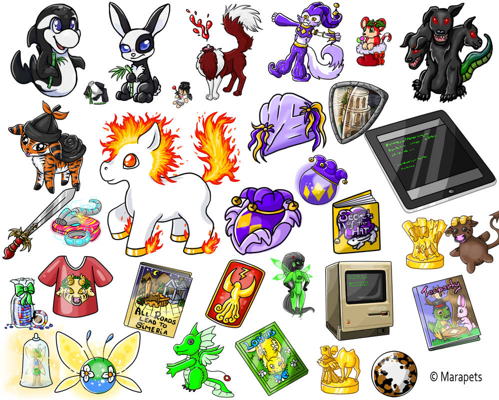 Random pets and items by Gullsko on DeviantArt