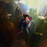 Superman over Metropolis