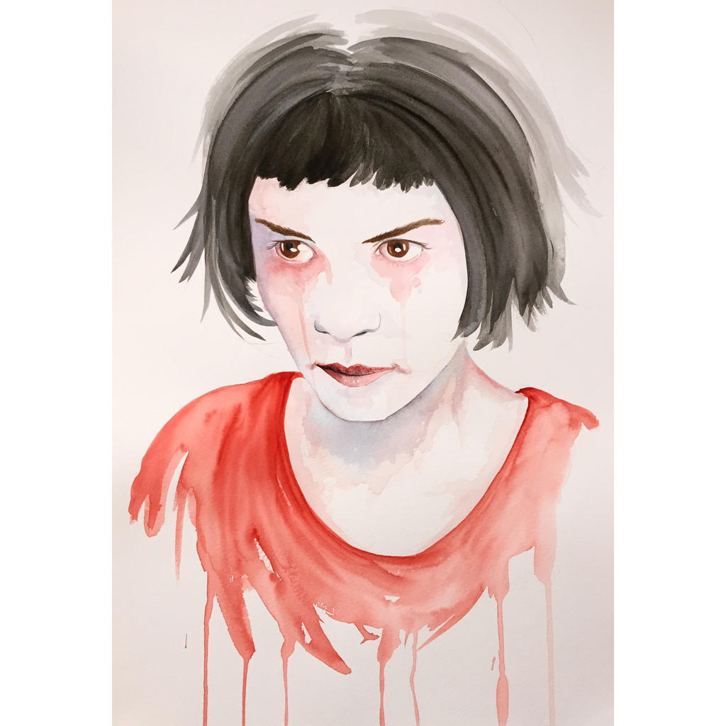 Amelie Watercolor (Audrey Tautou)