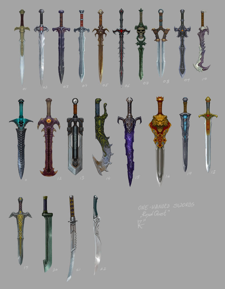 Deviantart Amazon Swords 1-handed swords by Kozivara on DeviantArt