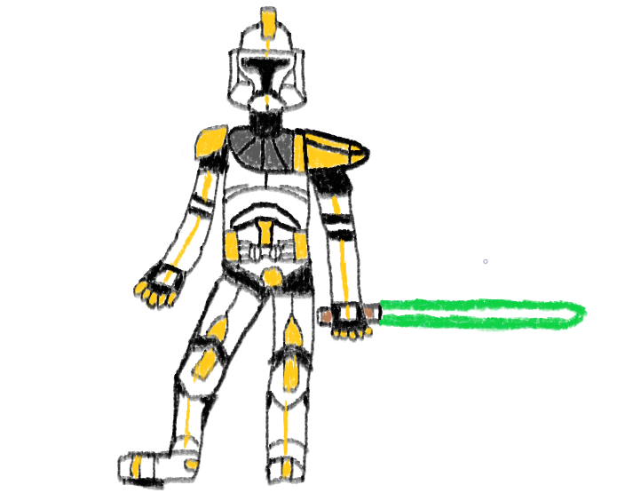 Clone trooper with deals lightsaber