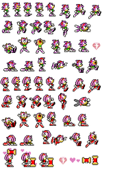 Game Gear style Amy sprites