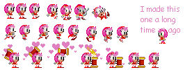 Genesis-style Amy sprites