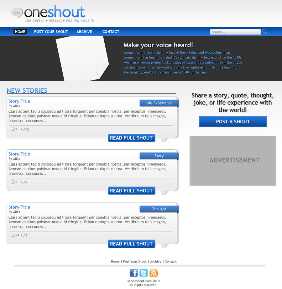 Blue and White Website Design by kellyryder on DeviantArt