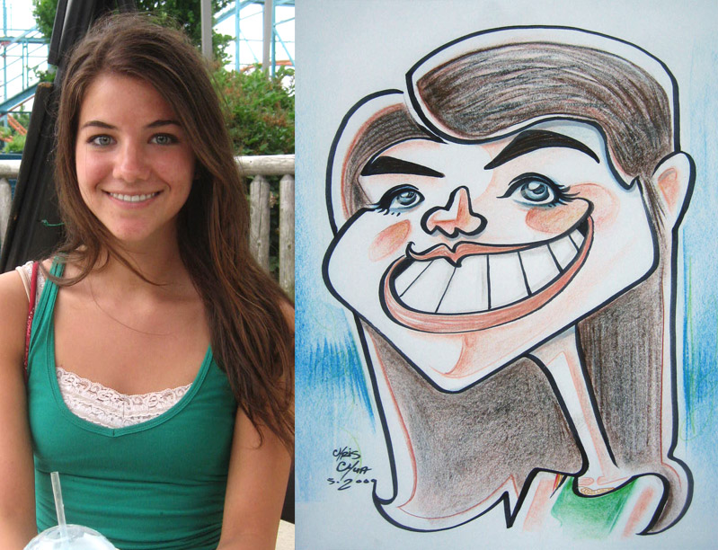 caricature- smiley grl 09