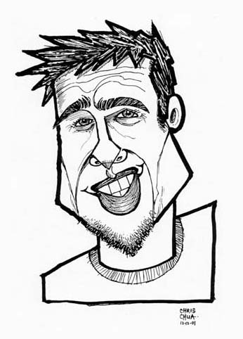 Brad Pitt caricature 2001