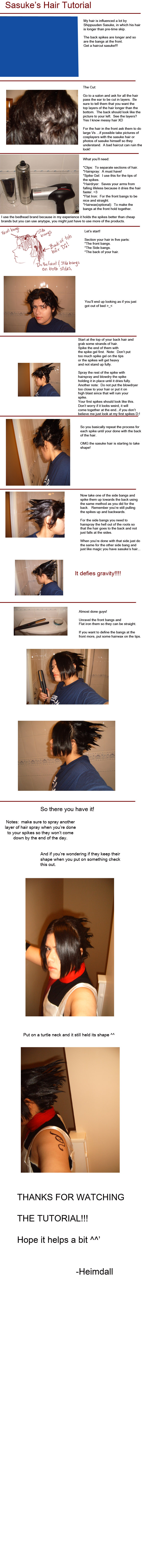 Sasuke Hair Tutorial