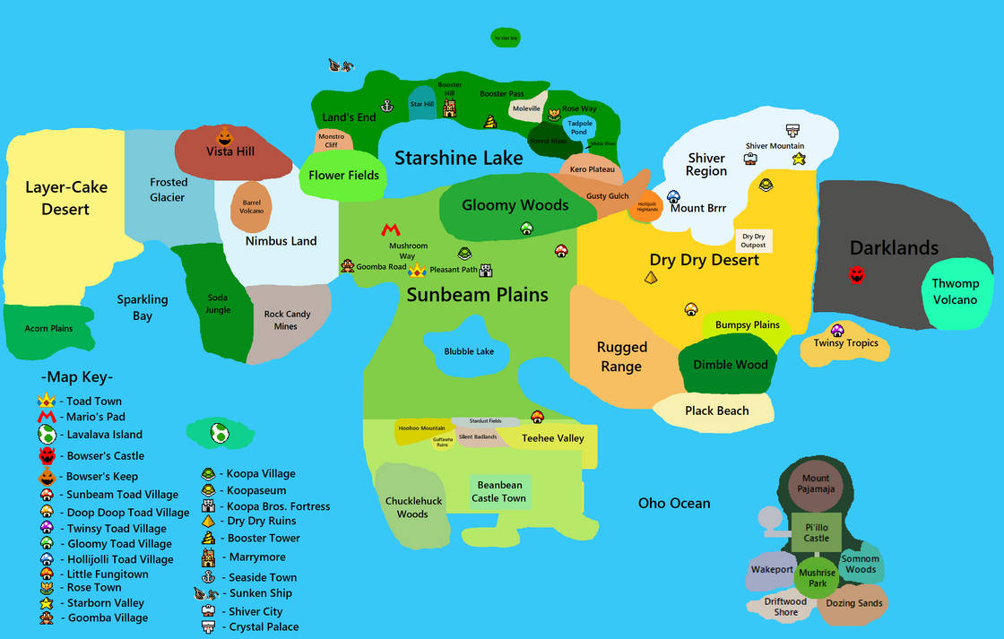 Mushroom Kingdom map by LukerGamerz on DeviantArt