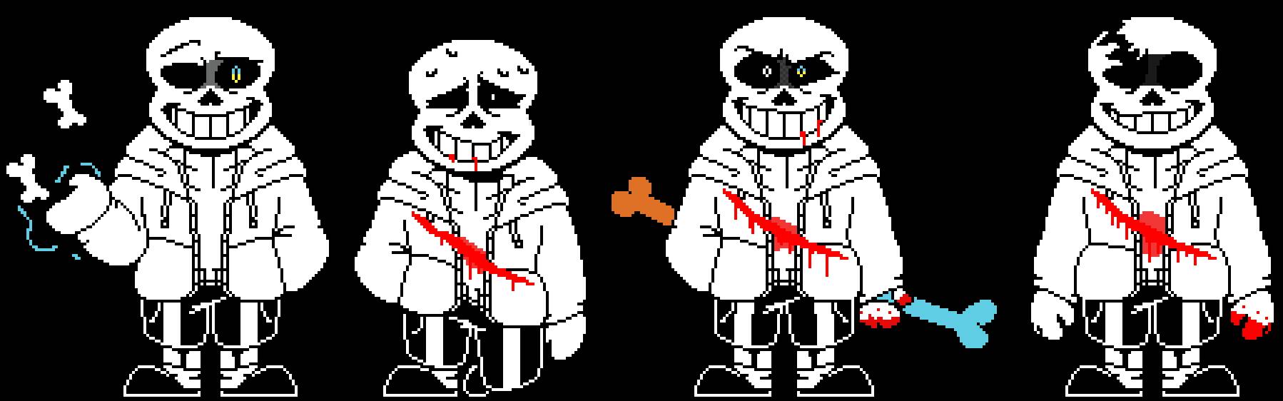 Undertale - Sans (Battle Sprites v2) by ItsJustDiamond on DeviantArt