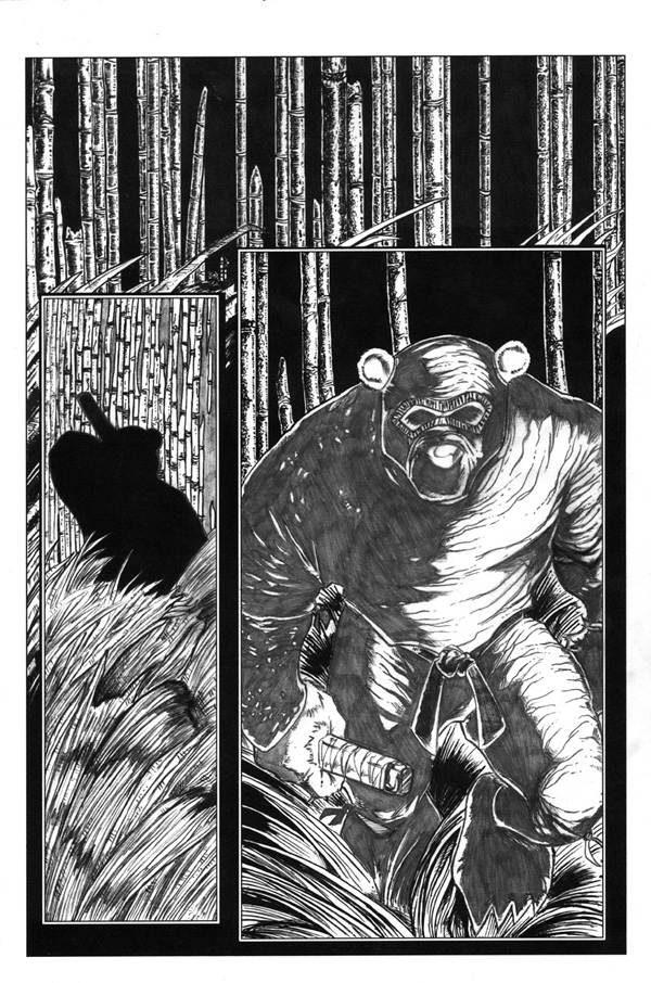 Ninja Bear page 1 pencils by JasonGodwin