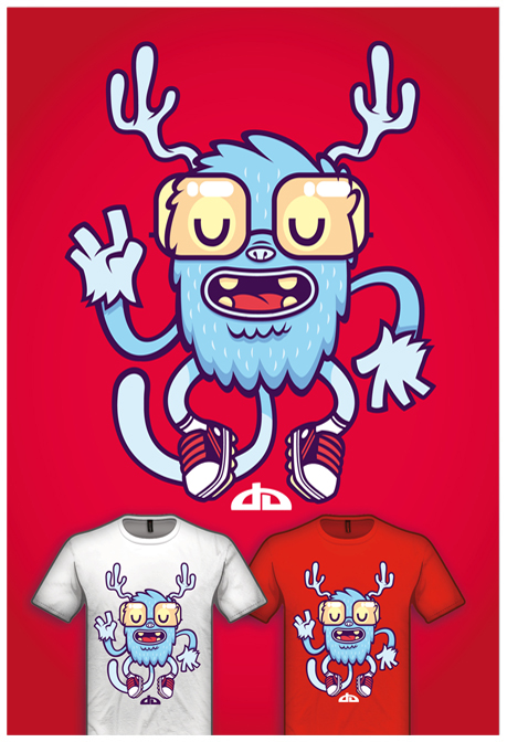 Cute Monster Tee Design 3