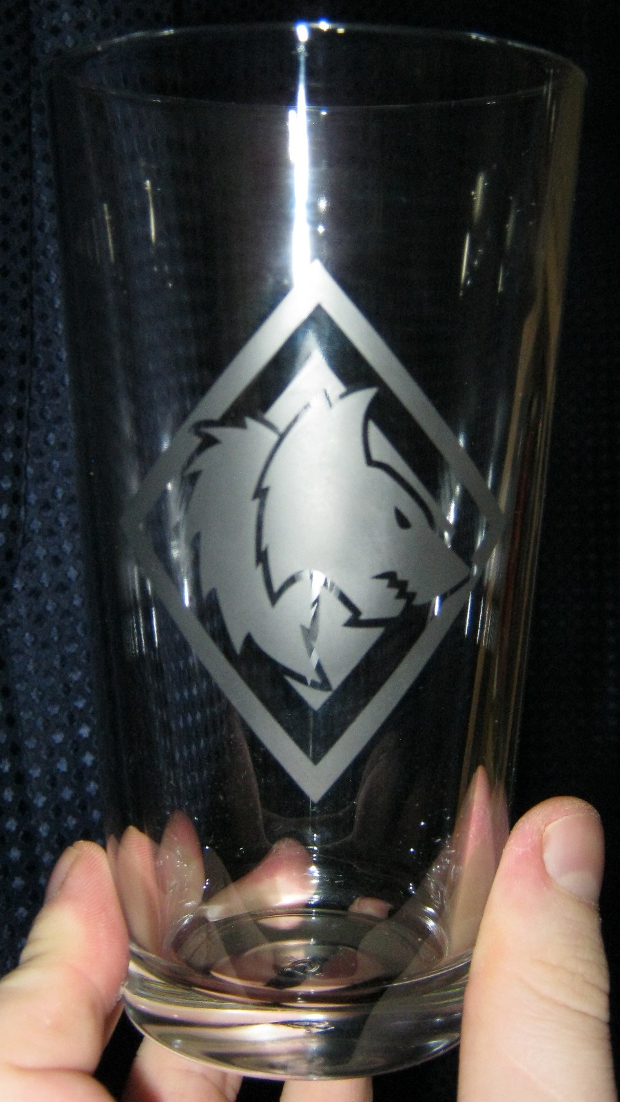 Space Wolf pint glass