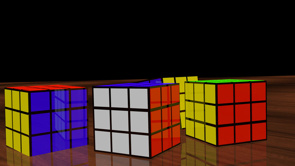 RUBIK'S CUBE Puzzle 3D Model Render!