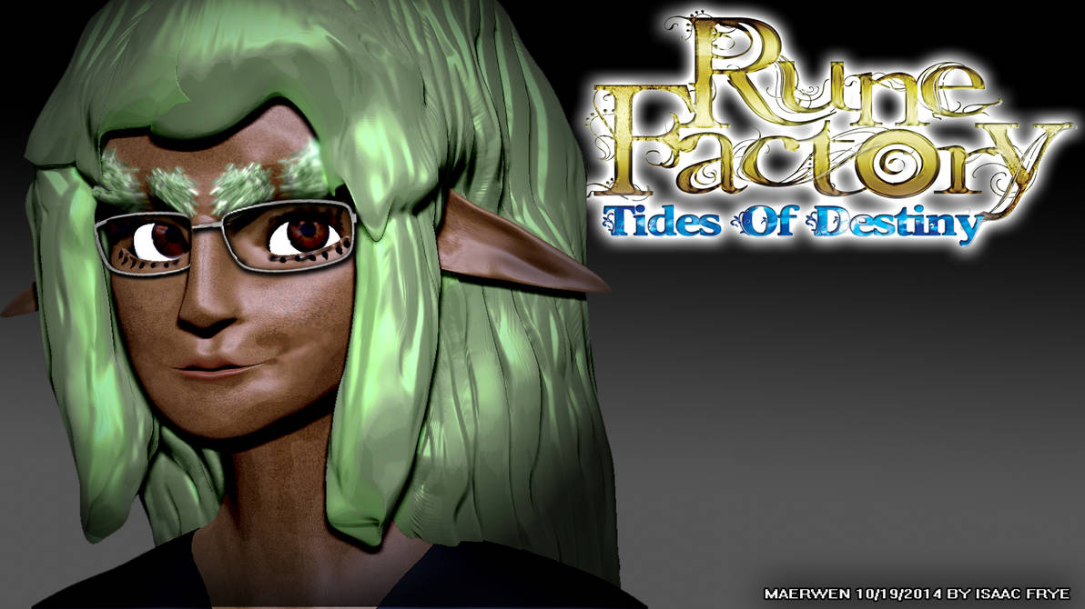 MAERWEN - Rune Factory DarkElf 3D Model Render by HomelessGoomba