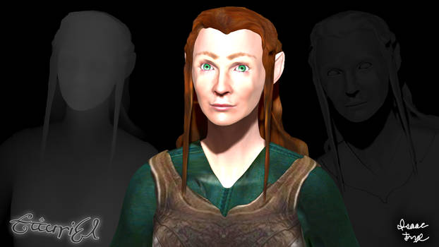 TAURIEL The Hobbit Elf 3D Model Render