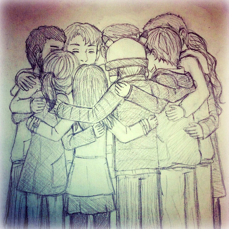 Hugging Drawing Reference