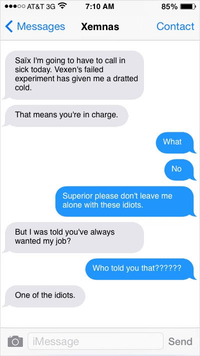 Organization XIII Texts - Xemnas Calls In Sick by gttorres on