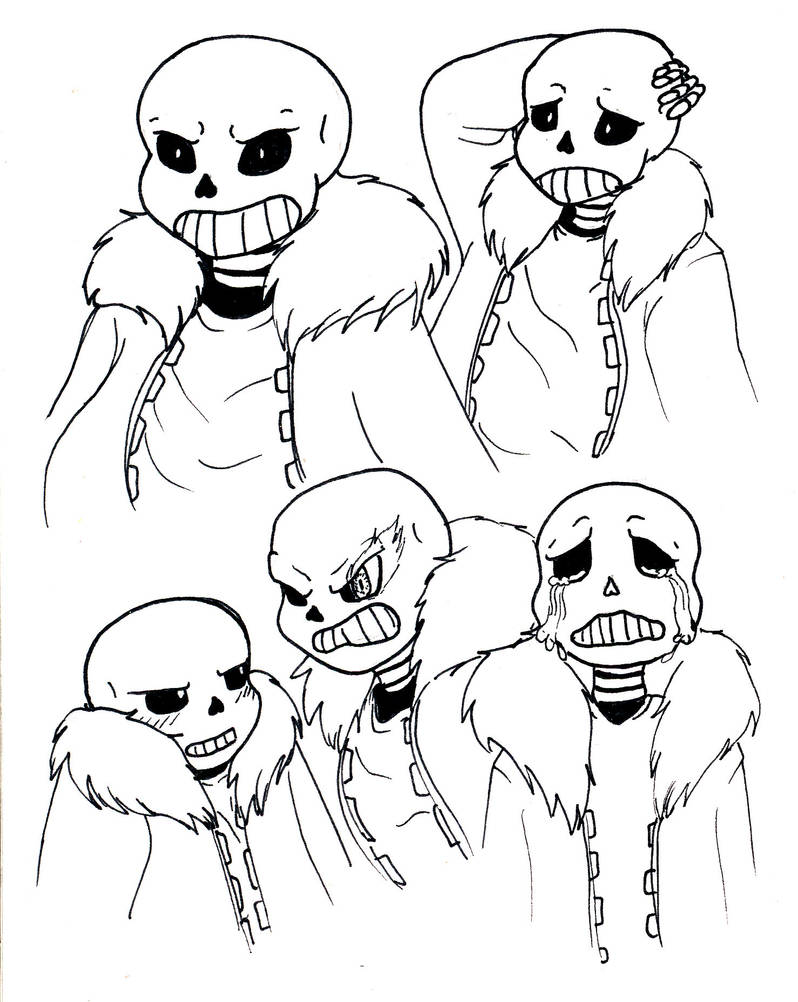 Sans Angst Sans/Emotions practice by GuardianOfTheFlame on DeviantArt