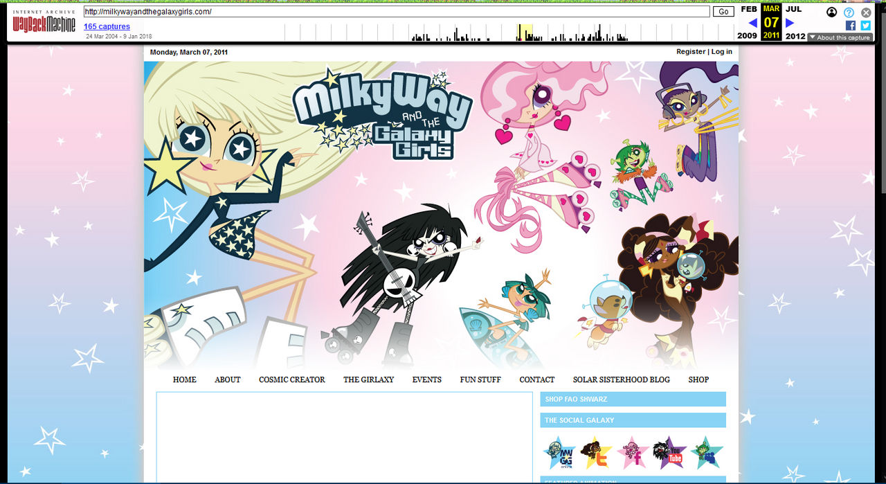 milky way and the galaxy girls in wayback machine by Thenewne on DeviantArt