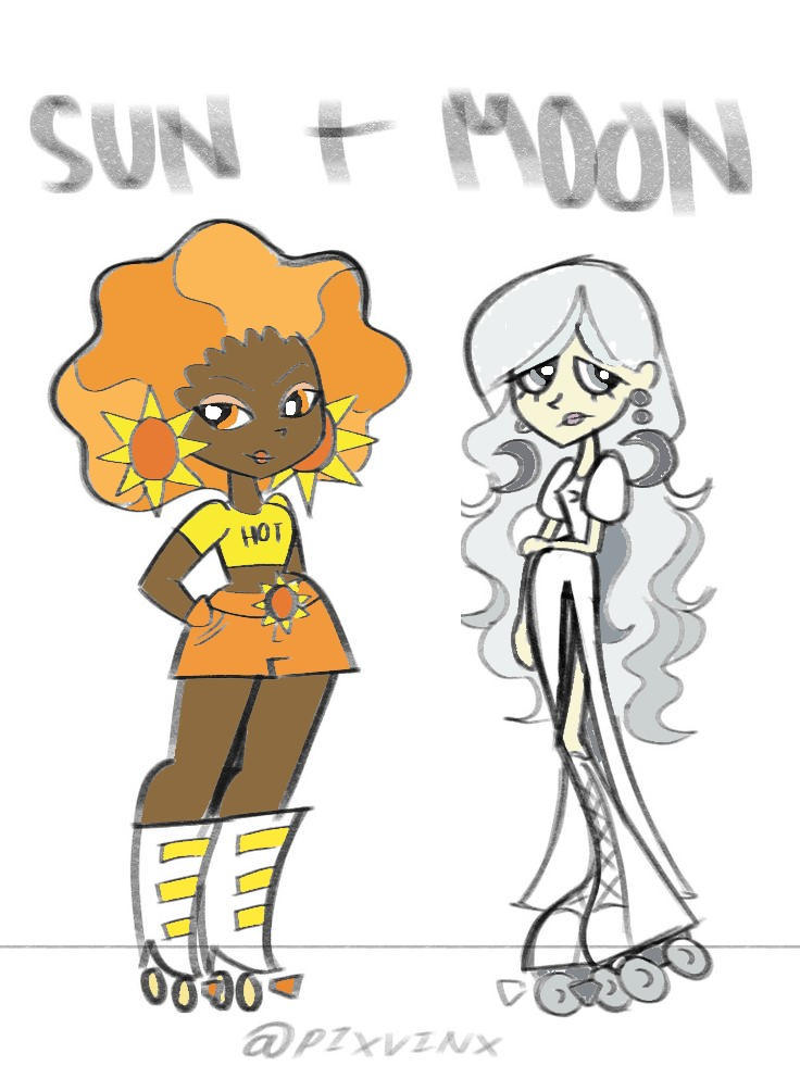 sun and moon colored version by Thenewne on DeviantArt