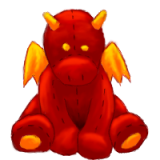 Plush Red Dragon