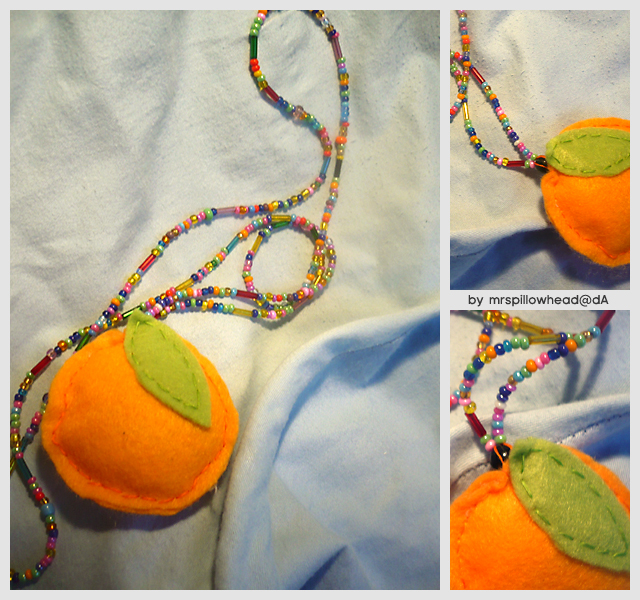 Tangerine pendant necklace