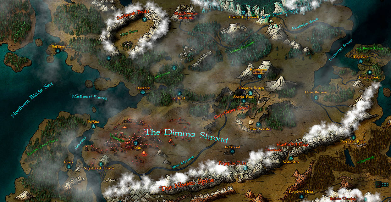 Dimidium Map The Dimma Shroud - Map (TTRPG) by Starcave on DeviantArt