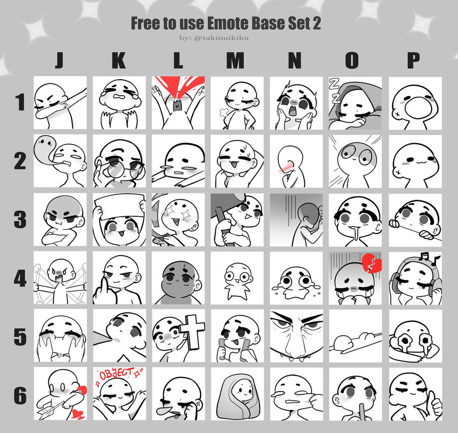 Emote Base Set V2 by Takiimikiku on DeviantArt