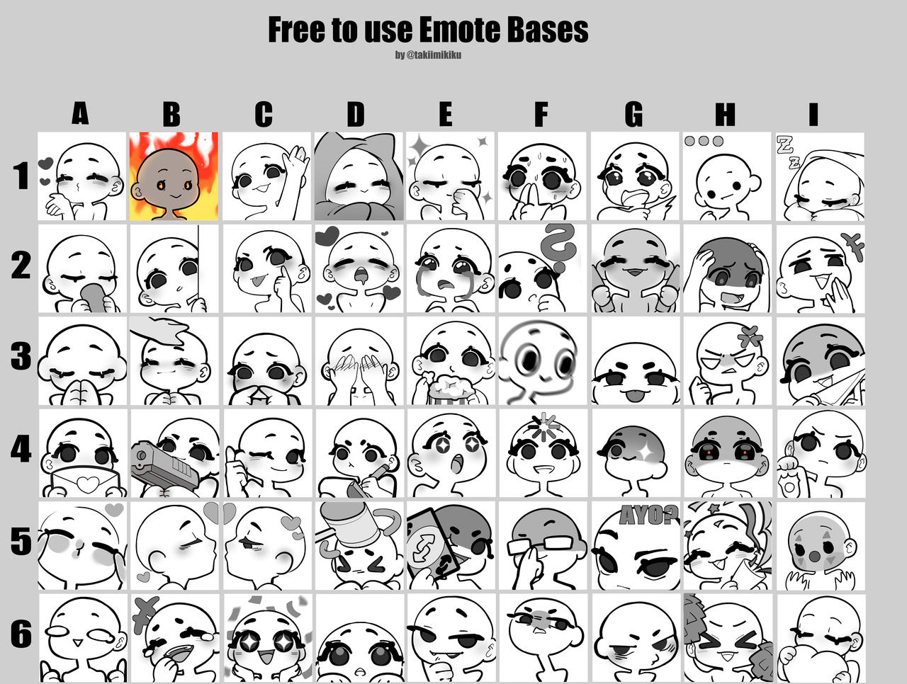 Emote Base Set V1 by Takiimikiku on DeviantArt