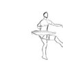 Animation spinning ballet dancer