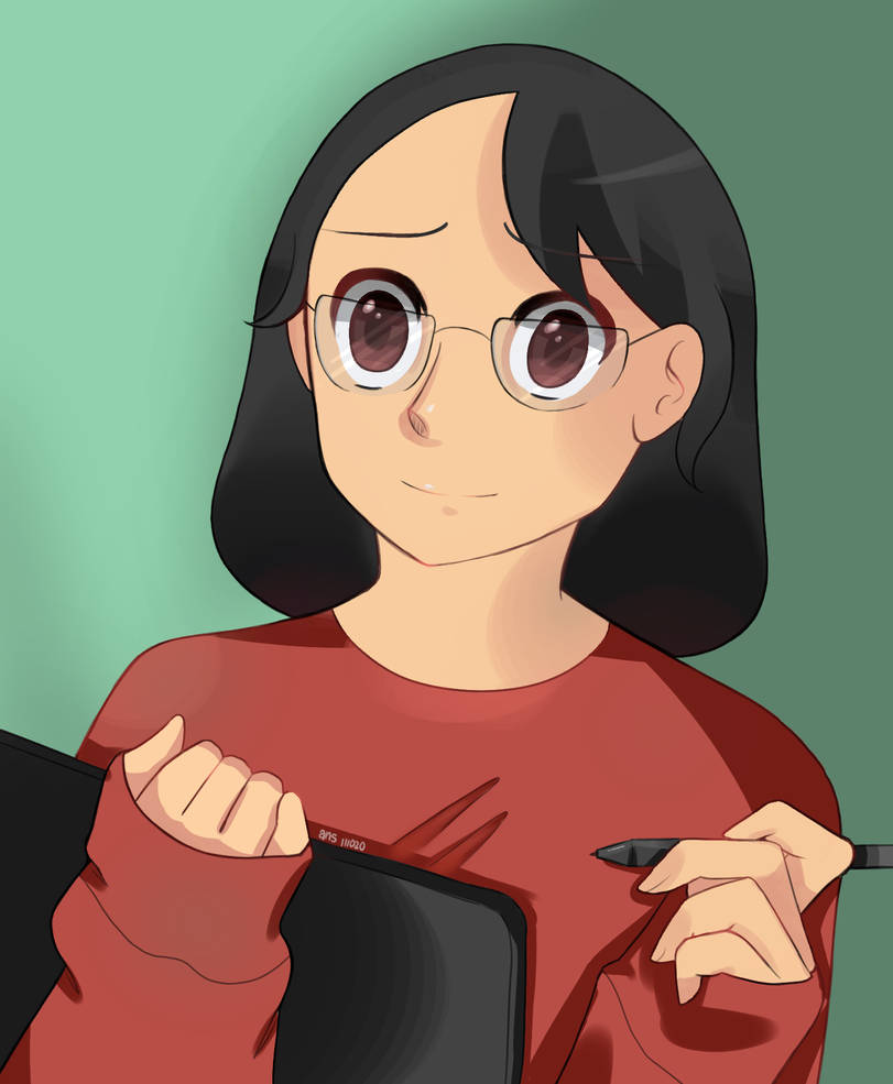 Note Taking Oc OC with tablet by anervoussystem on DeviantArt