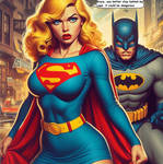 Supergirl and Batman on the duty by Thankfulness-51