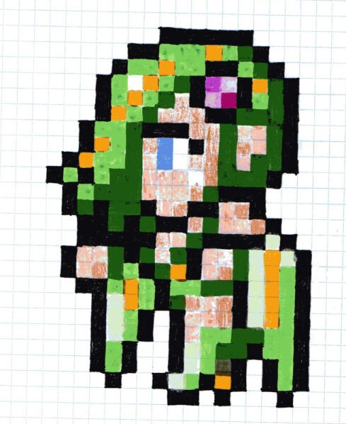 Rydia ov Mist - Pixel by DarkRokusho on DeviantArt