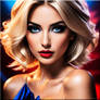 Glamour Shots- Alexis dazzles in red and blue 2