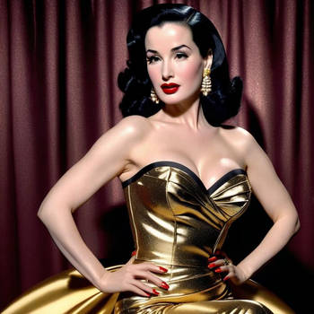 Dita Von Teese Golden Glamour Pinup Series (4)