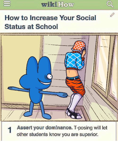 how to increase your social status in high school, T-Pose