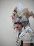 Stock - Baroque Swan Lady portrait sad 6