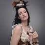 Stock - Steampunk key woman closed eyes