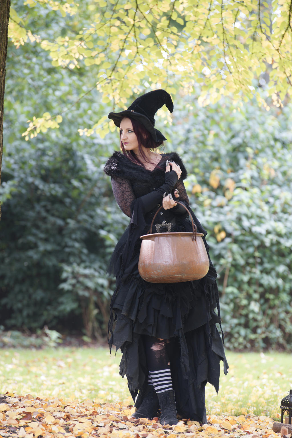 Stock - Halloween special witch .. Cauldron walk
