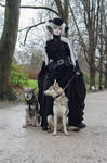 Stock - Baroque Lady with dogs gothic romantic by S-T-A-R-gazer