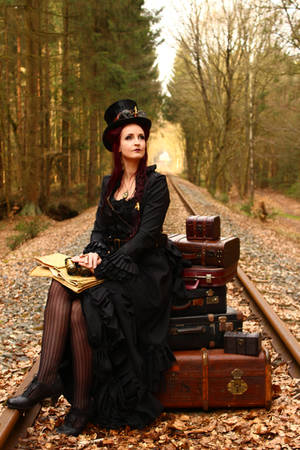 Stock - Steampunk railroad trip look away by S-T-A-R-gazer Stock - Steampunk railroad trip look away by S-T-A-R-gazer