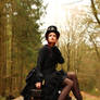 Stock - Steampunk sitting on trunks puppet pose 2