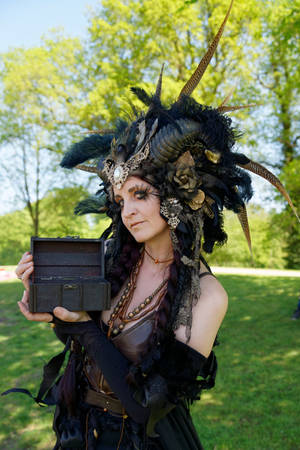 Stock - Faun chest fantasy gothic box open side by S-T-A-R-gazer