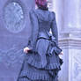 Stock - Victorian lady dress backview