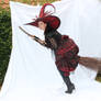 Stock - witch flying on broom.... halloween